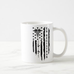 Funny Patriotic Er Registrar Nurse Gift Usa Flag 4 Coffee Mug