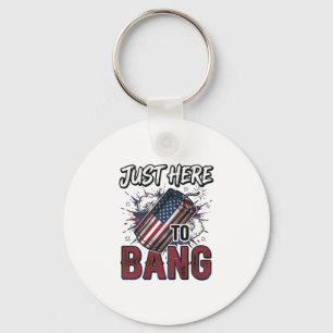 Funny Patriotic Firecracker Vintage 4th of July Sh Keychain
