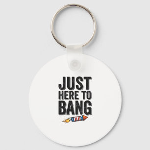 Funny Patriotic Firework Bang Vintage Shirt Design Keychain