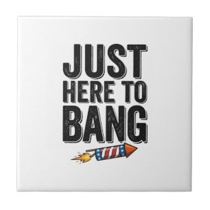 Funny Patriotic Firework Bang Vintage Shirt Design Tile
