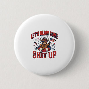 Funny Patriotic Highland Cow Fireworks Shirt (2)_1 2 Inch Round Button