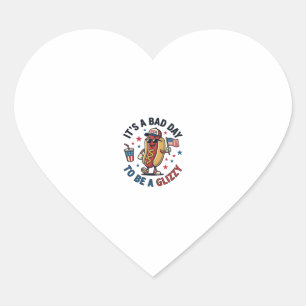 Funny Patriotic Hot Dog Vintage Engraving Shirt De Heart Sticker