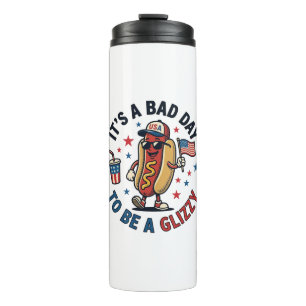 Funny Patriotic Hot Dog Vintage Engraving Shirt De Thermal Tumbler