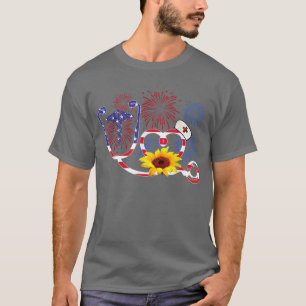 Funny Patriotic Nurse 4th Of July Us Flag Firework T-Shirt