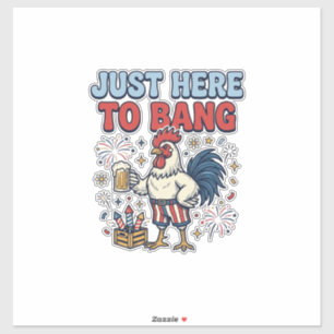 Funny Patriotic Rooster Fireworks Beer Shirt Desig
