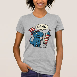 Funny Patriotic T-Rex Firework Shirt Design_1