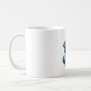 Funny Patriotic T-Rex Firework Shirt Design_1 Coffee Mug