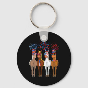 Funny Patriotic Us Flag 4th Of July Horse Usa Patr Keychain
