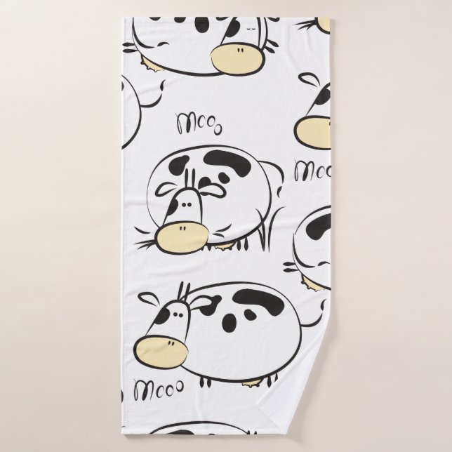 Funny pattern with childish animals. Vintage clip- Bath Towel (Bath Towel)