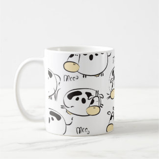 Funny pattern with childish animals. Vintage clip- Coffee Mug