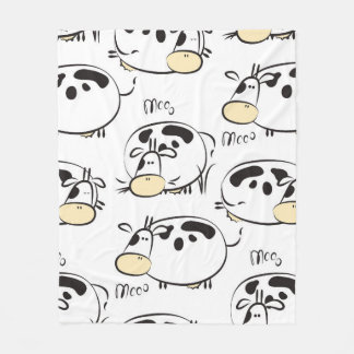 Funny pattern with childish animals. Vintage clip- Fleece Blanket