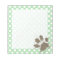 Funny Paw Print on Celadon Green Polka Dots