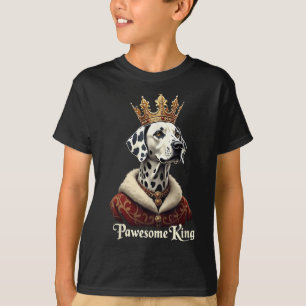 Funny Pawesome Dalmatian King Dog Carriage Art  T-Shirt