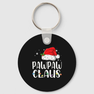 Funny Pawpaw Claus Christmas Pajamas Santa Keychain