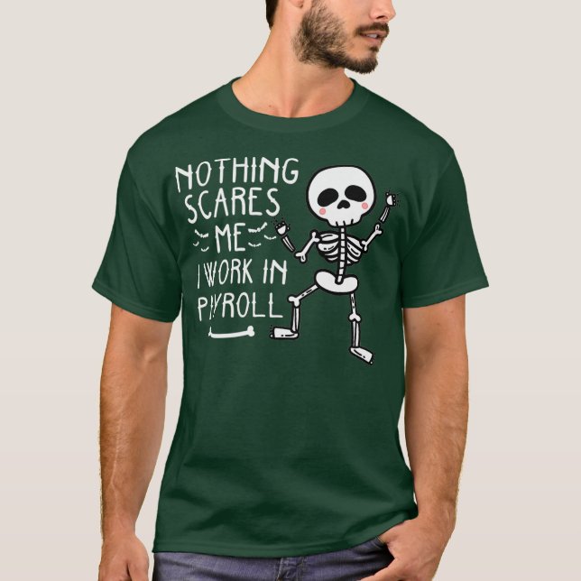 Funny Payroll Halloween Human Resources Dancing T-Shirt (Front)