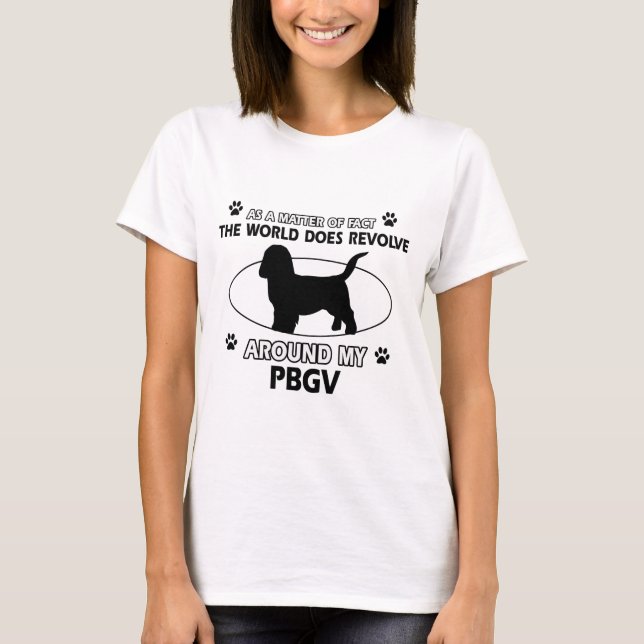 Funny PBGV designs T-Shirt (Front)
