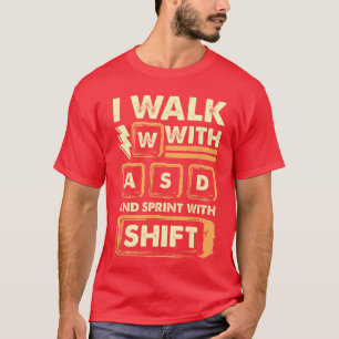 Funny PC Gaming Lover Computer Gamer Keyboard Keys T-Shirt
