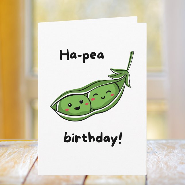 Funny Pea Birthday Card (Creator Uploaded)