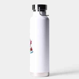Funny Peace Hand Boxer Dog Christmas Lights Womens Water Bottle