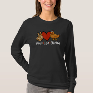 Funny Peace Love Chicken Graphic Women Men Chicken T-Shirt