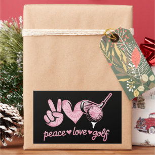 Funny Peace Love Golf Player Sport Lovers Sticker