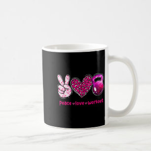 Funny Peace Love Workout Gym Lifting Gymer Valenti Coffee Mug