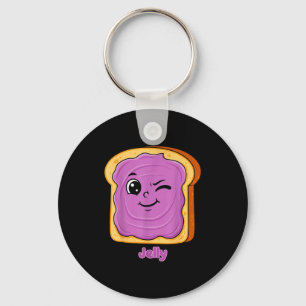 Funny Peanut Butter-jelly Friends Cute Food Matchi Keychain