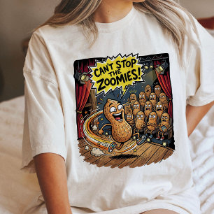Funny Peanut Movie Theatre Zoomies Cartoon Tri-Blend Shirt