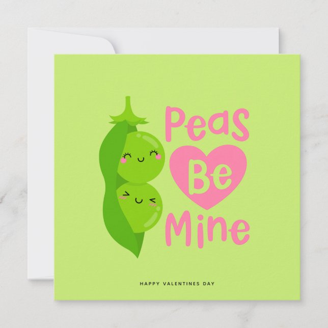 Funny Peas Valentines Jour Carte romantique (Devant)