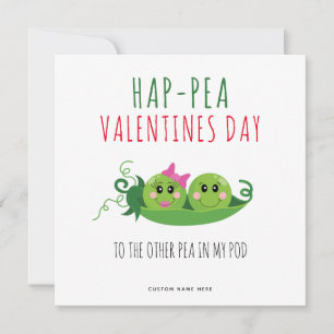 Funny Peas Valentines Jour Carte romantique
