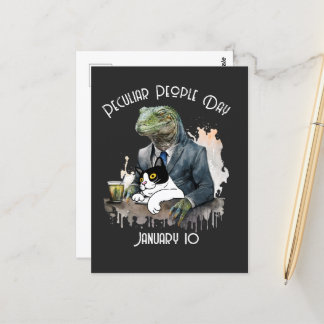 Funny Peculiar People Day Postcard