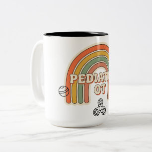 Funny Pediatric OT Retro Rainbow Mug