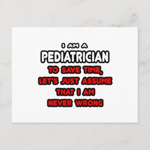 Funny Pediatrician T-Shirts and Gifts Postcard