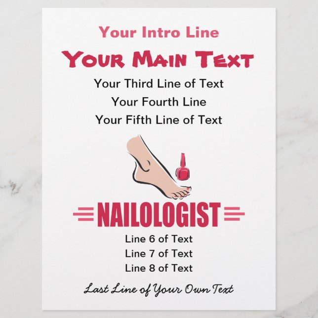 Funny Pedicure Manicure Salon Advertising Flyer (Front)