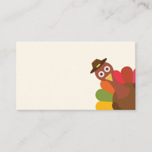 Funny   Peek-a-Boo Thanksgiving Turkey Place Card