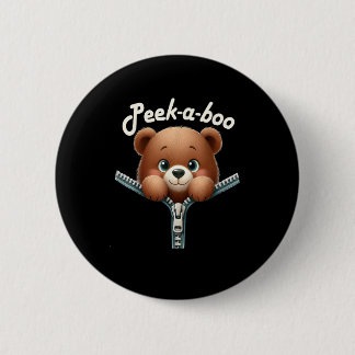 Funny - Peekabo - Bear 2 Inch Round Button