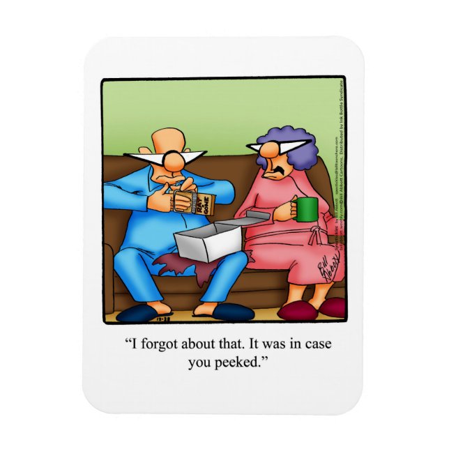 Funny Peeking Before Christmas Humour Magnet Gift (Vertical)