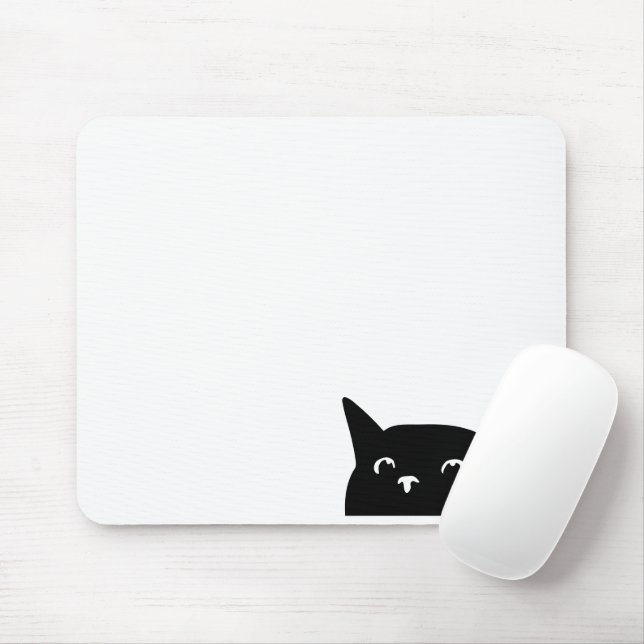 Funny Peeking Cat  Mouse Pad (With Mouse)