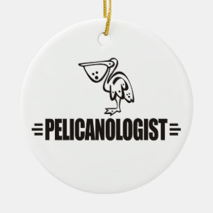 Funny Pelican Ceramic Ornament