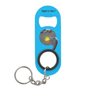Funny Pelican Tennis Player, Bottle Opener Keyring Keychain Bottle Opener