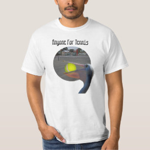 Funny Pelican Tennis Player, Mens Tshirt