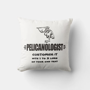 Funny Pelican Throw Pillow