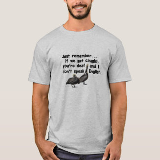 Funny Pelicans on the Run for Him or Her Gift T-Shirt