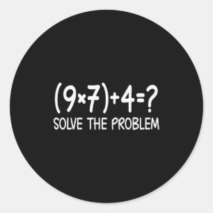 Funny Pemdas Elementary Math Teacher Brainrot 67 M Classic Round Sticker