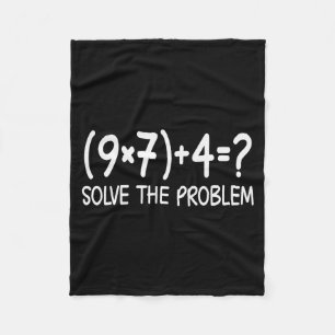 Funny Pemdas Elementary Math Teacher Brainrot 67 M Fleece Blanket