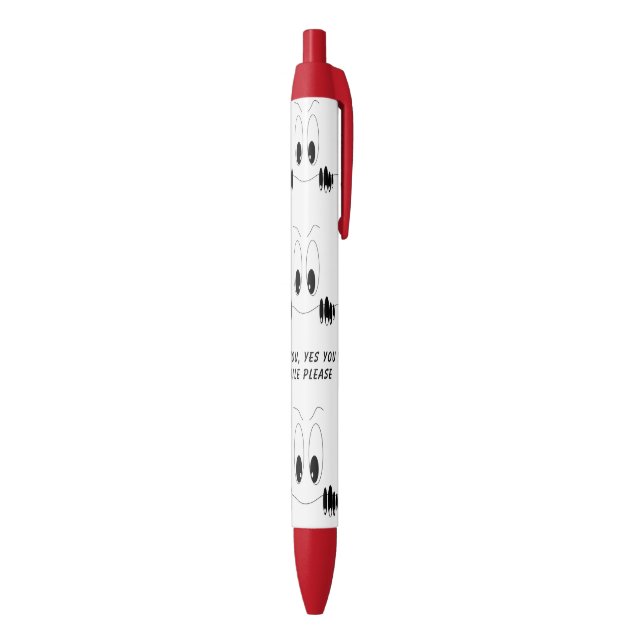 Funny Pen Gift with Curiosity Eyes - Smile (Bottom (Vertical))