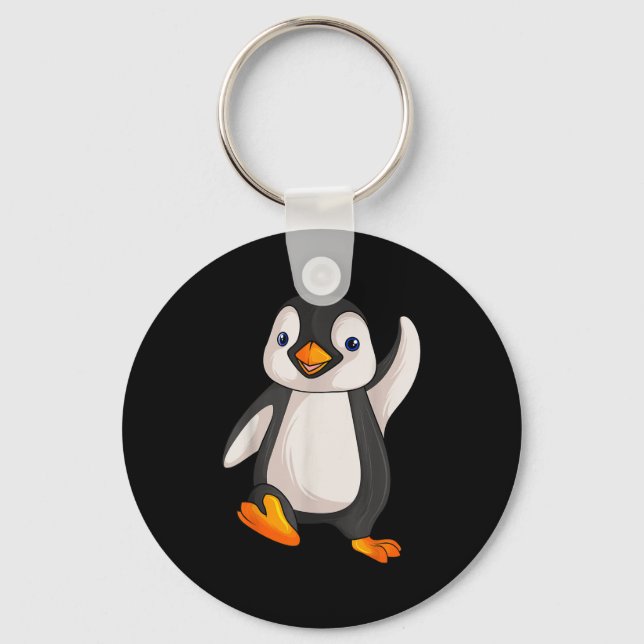 Funny Penguin Apparel S Uni-adults Kids Children B Keychain (Front)