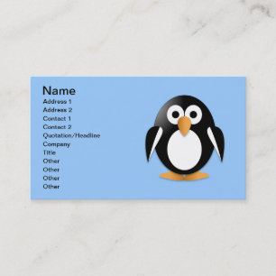 Funny penguin business card
