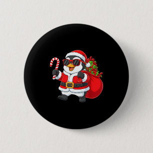 Funny Penguin Christmas Santa Outfit Xmas Boys Gir 2 Inch Round Button