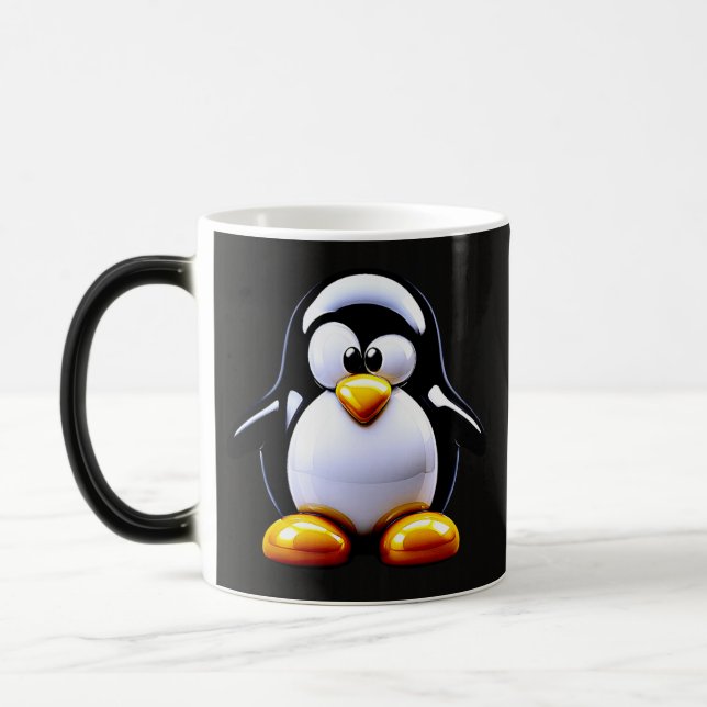 Funny Penguin Coffee Magic Mug (Left)